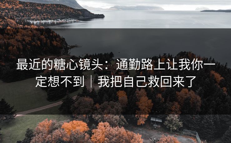 最近的糖心镜头：通勤路上让我你一定想不到｜我把自己救回来了